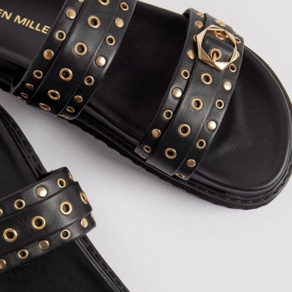 NWT Karen Millen USO Studded Mule Simone Leather Studded Strap Mule🔥 - Picture 3 of 13